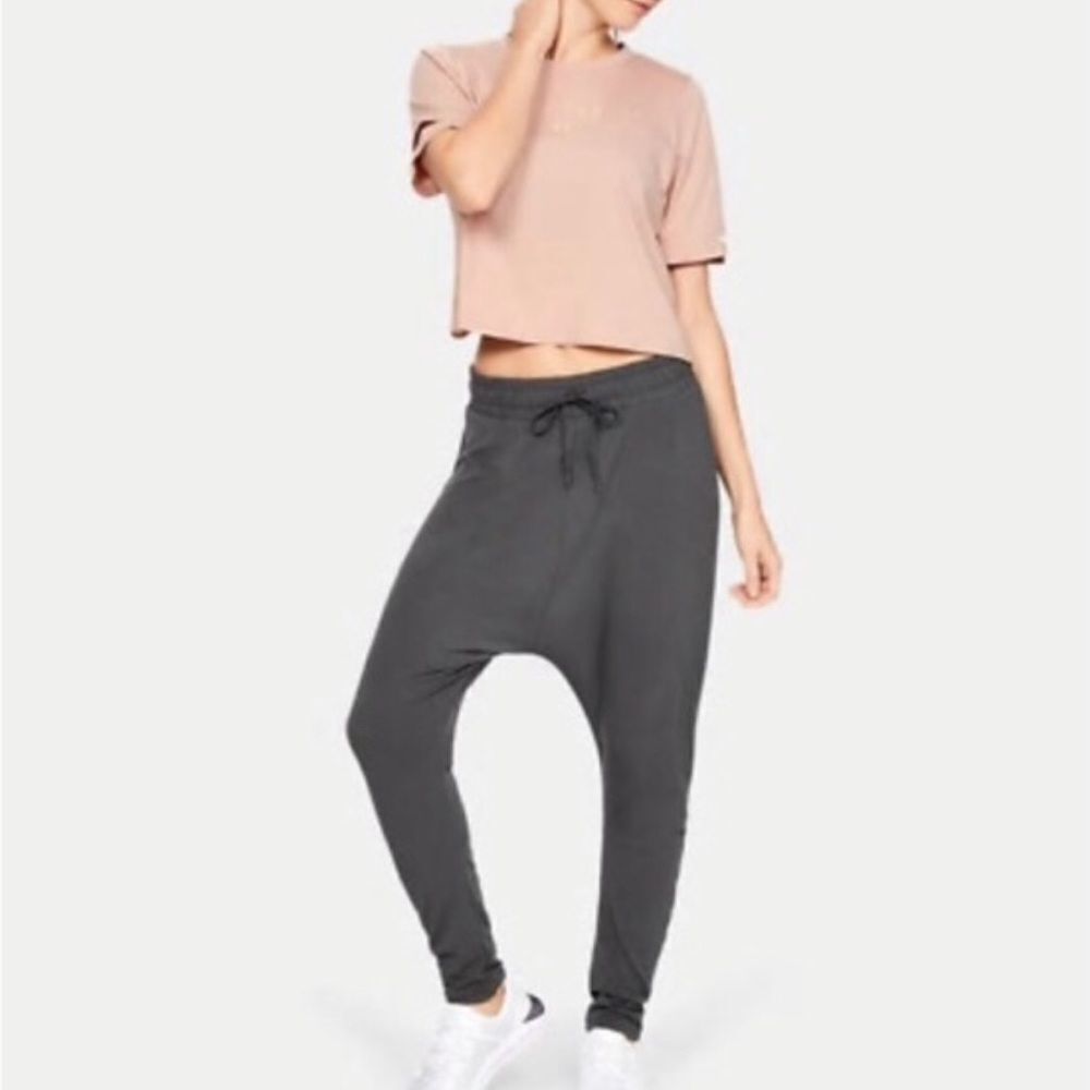 NWT Under Armour Misty Copeland Ballet Relaxed Gray Harem Pant Dance Yoga S